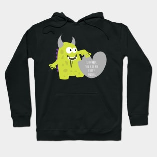 Monster Ate My Heart - Remember you are my happy ending - Happy Valentines Day Hoodie